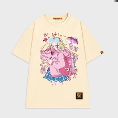 Áo thun nữ tay lỡ form rộng cute Cô gái unicorn 968