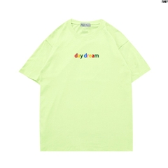 Áo thun HY KOREA tay ngắn nam nữ Vải cotton 75% form rộng thêu chữ Daydream 07