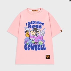 Áo thun tay lỡ nữ form rộng cute Cowbell 959