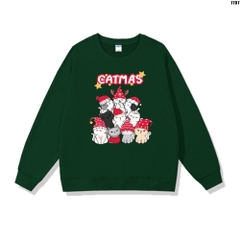 Áo Sweater nam nữ unisex nỉ bông Catmas 1151 HY KOREA