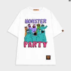 Áo thun tay lỡ nam nữ form rộng Monster Party 960 VyVy