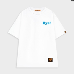 Áo thun HY KOREA logo thêu tay lỡ form rộng nam nữ Hi Bye 11,12