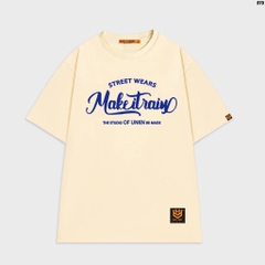 Áo phông nam nữ tay lỡ form rộng chữ MakeItrain street wear 975