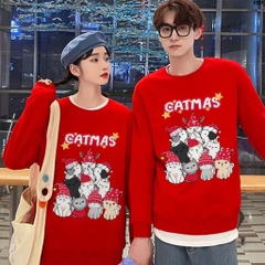 Áo Sweater nam nữ unisex nỉ bông Catmas 1151 HY KOREA
