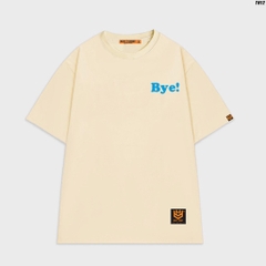 Áo thun HY KOREA logo thêu tay lỡ form rộng nam nữ Hi Bye 11,12