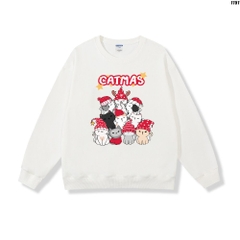 Áo Sweater nam nữ unisex nỉ bông Catmas 1151 HY KOREA