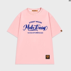 Áo phông nam nữ tay lỡ form rộng chữ MakeItrain street wear 975