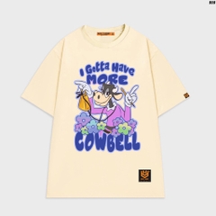 Áo thun tay lỡ nữ form rộng cute Cowbell 959