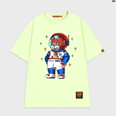 Áo thun tay lỡ unisex form rộng Cún Phi hành gia 961