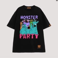 Áo thun tay lỡ nam nữ form rộng Monster Party 960 VyVy