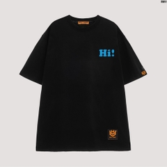 Áo thun HY KOREA logo thêu tay lỡ form rộng nam nữ Hi Bye 11,12