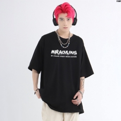 Áo Thun HY KOREA Nam Nữ Tay Lỡ Cotton 100 Unisex Hoa cúc Miraculous 1168