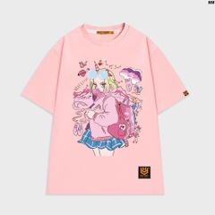 Áo thun nữ tay lỡ form rộng cute Cô gái unicorn 968