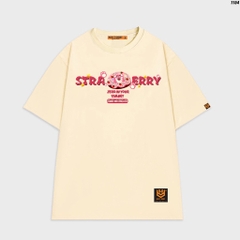 Áo thun nữ cute tay lỡ form rộng Bánh donut dâu 1154 HY KOREA