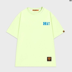 Áo thun HY KOREA logo thêu tay lỡ form rộng nam nữ Hi Bye 11,12