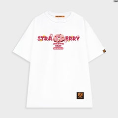 Áo thun nữ cute tay lỡ form rộng Bánh donut dâu 1154 HY KOREA
