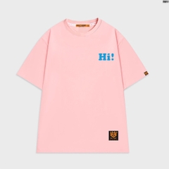Áo thun HY KOREA logo thêu tay lỡ form rộng nam nữ Hi Bye 11,12