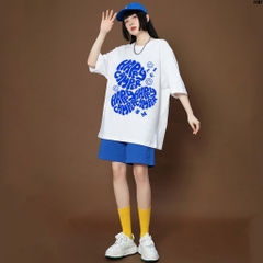 Áo thun tay lỡ form rộng unisex Happy Camper 1167 HY KOREA