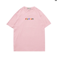 Áo thun HY KOREA tay ngắn nam nữ Vải cotton 75% form rộng thêu chữ Daydream 07