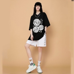 Áo thun tay lỡ form rộng unisex Happy Camper 1167 HY KOREA