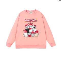 Áo Sweater nam nữ unisex nỉ bông Catmas 1151 HY KOREA