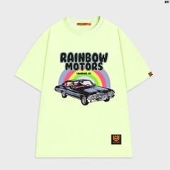 Áo thun form rộng tay lỡ Rainbow Motor 957 dành cho nam nữ
