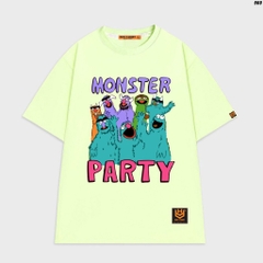 Áo thun tay lỡ nam nữ form rộng Monster Party 960 VyVy