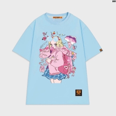 Áo thun nữ tay lỡ form rộng cute Cô gái unicorn 968