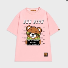 Áo thun nam nữ tay lỡ form rộng cute Bad Bear 963 VyVy