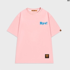 Áo thun HY KOREA logo thêu tay lỡ form rộng nam nữ Hi Bye 11,12