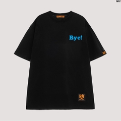 Áo thun HY KOREA logo thêu tay lỡ form rộng nam nữ Hi Bye 11,12