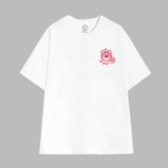 Áo Thun Nam Nữ Couple Gấu dọc 1085 HY KOREA Tay Lỡ Cotton 100