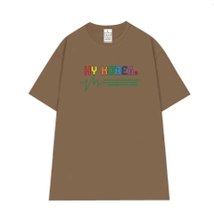 Áo Phông Tay Lỡ Nam Nữ HY KOREA Nhịp Tim 987 Cotton 100 Unisex