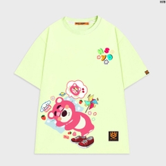 Áo thun tay lỡ nữ form rộng unisex Lotso ngủ 1175 cotton 75