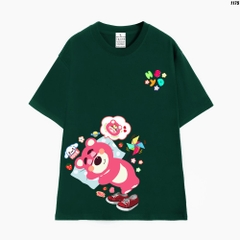 Áo Thun Unisex Nam Nữ Lotso Ngủ 1175 HY KOREA Tay Lỡ Cotton 100