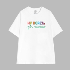 Áo Phông Tay Lỡ Nam Nữ HY KOREA Nhịp Tim 987 Cotton 100 Unisex