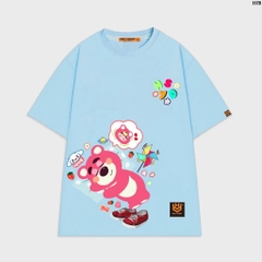 Áo thun tay lỡ nữ form rộng unisex Lotso ngủ 1175 cotton 75