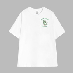 Áo Thun Nam Nữ HY KOREA Tay Lỡ Cotton 100 Unisex Trà sữa Matcha 988