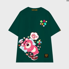 Áo thun tay lỡ nữ form rộng unisex Lotso ngủ 1175 cotton 75