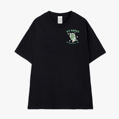 Áo Thun Nam Nữ HY KOREA Tay Lỡ Cotton 100 Unisex Trà sữa Matcha 988