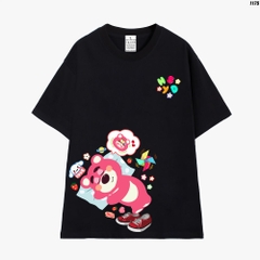 Áo Thun Unisex Nam Nữ Lotso Ngủ 1175 HY KOREA Tay Lỡ Cotton 100