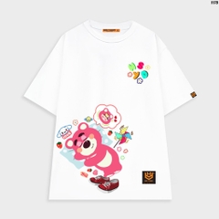 Áo thun tay lỡ nữ form rộng unisex Lotso ngủ 1175 cotton 75