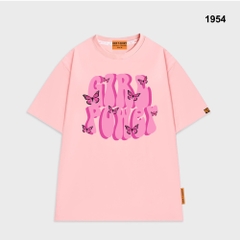 Áo thun HY KOREA Girl Power 1954 tay lỡ cotton 75 form rộng unisex