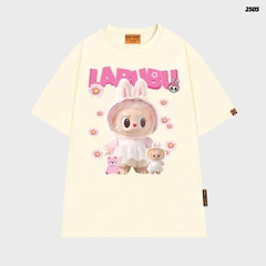 Áo thun LABUBU HY KOREA Gấu Labubu Công chúa 2505 tay lỡ cotton 75 form rộng phong cách dễ thương