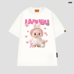 Áo thun LABUBU HY KOREA Gấu Labubu Công chúa 2505 tay lỡ cotton 75 form rộng phong cách dễ thương