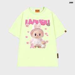 Áo thun LABUBU HY KOREA Gấu Labubu Công chúa 2505 tay lỡ cotton 75 form rộng phong cách dễ thương
