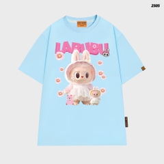 Áo thun LABUBU HY KOREA Gấu Labubu Công chúa 2505 tay lỡ cotton 75 form rộng phong cách dễ thương