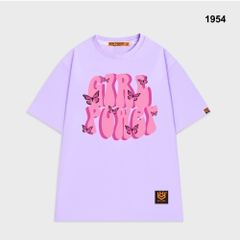 Áo thun HY KOREA Girl Power 1954 tay lỡ cotton 75 form rộng unisex