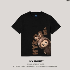 Baby Tee HY KOREA áo thun nữ Labubu Zimomo Nâu 1690 cotton 100% co giãn tay ngắn