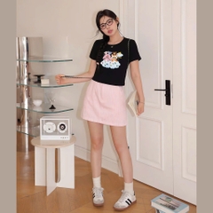 Baby Tee HY KOREA áo thun nữ Baby Three Clouds 1805 cotton 100% co giãn tay ngắn áo thun trẻ em gái